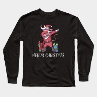 Christmas Dabbing Ox Long Sleeve T-Shirt